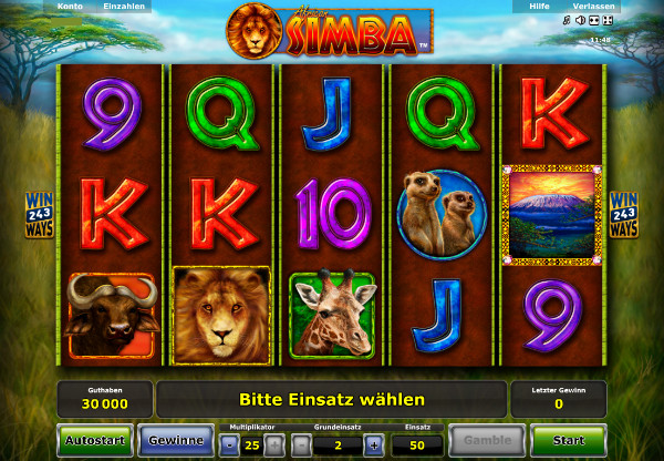 African Simba - Novoline Spielautomat